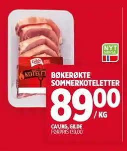 Meny BØKERØKTE SOMMERKOTELETTER tilbud