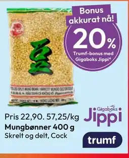 Gigaboks Mungbønner, Medlemspris tilbud