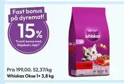 Gigaboks Whiskas Okse 1+ 3,8 kg tilbud