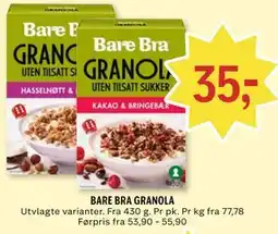 Coop Prix BARE BRA GRANOLA tilbud