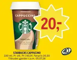 Coop Prix STARBUCKS CAPPUCINO tilbud