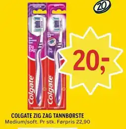 Coop Prix COLGATE ZIG ZAG TANNBØRSTE tilbud
