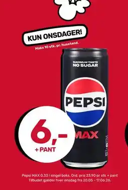 Matkroken Pepsi MAX tilbud