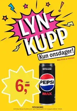 Coop Prix PEPSI MAX BOKS tilbud