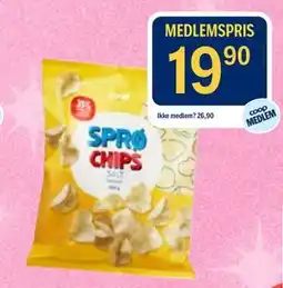 Coop Prix Sprø Chips Salt tilbud