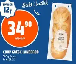 Coop Obs COOP GRESK LANDBRØD tilbud