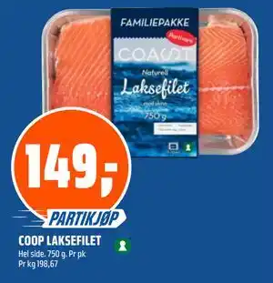 Coop Obs COOP LAKSEFILET tilbud