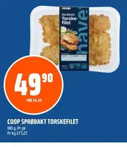 Coop Obs COOP SPRØBAKT TORSKEFILET tilbud