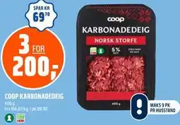 Coop Obs COOP KARBONADEDEIG tilbud