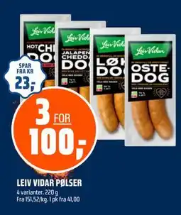 Coop Obs LEIV VIDAR PØLSER tilbud