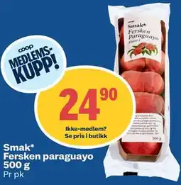 Coop Obs Smak* Fersken paraguayo, Medlemspris tilbud
