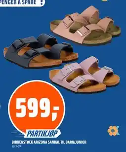 Coop Obs BIRKENSTOCK ARIZONA SANDAL TIL BARN/JUNIOR tilbud