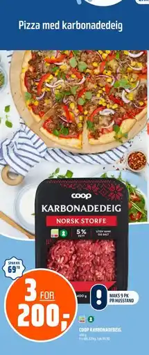 Coop Obs COOP KARBONADEDEIG tilbud