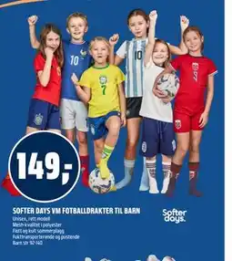Coop Obs SOFTER DAYS VM FOTBALLDRAKTER TIL BARN tilbud