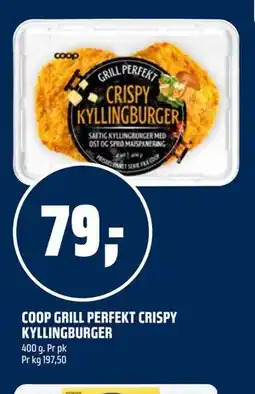 Coop Obs COOP GRILL PERFEKT CRISPY KYLLINGBURGER tilbud