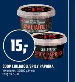 Coop Obs COOP CHILIAIOLI/SPICY PAPRIKA tilbud