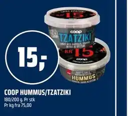 Coop Obs COOP HUMMUS/TZATZIKI tilbud