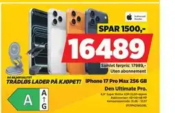 POWER iPhone 17 Pro Max 256 GB tilbud