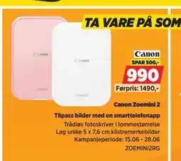 POWER Canon Zoemini 2 tilbud