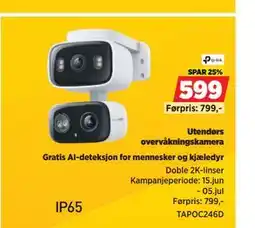 POWER tp-link Utendørs overvåkningskamera tilbud