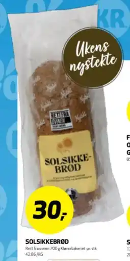Bunnpris SOLSIKKEBRØD tilbud