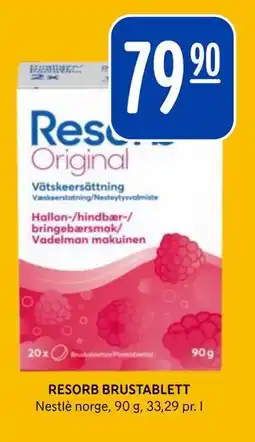 Rema 1000 RESORB BRUSTABLETT tilbud