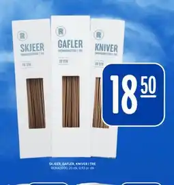 Rema 1000 SKJEER, GAFLER, KNIVER I TRE tilbud