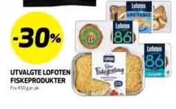 Bunnpris UTVALGTE LOFOTEN FISKEPRODUKTER tilbud