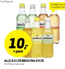 Bunnpris ALLE 0,5 LTR BRUS FRA SYLTE tilbud