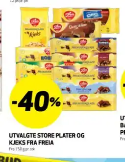 Bunnpris UTVALGTE STORE PLATER OG KJEKS FRA FREIA tilbud