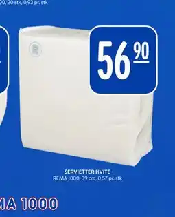Rema 1000 SERVIETTER HVITE tilbud