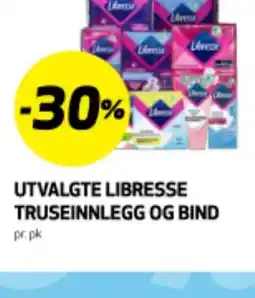 Bunnpris UTVALGTE LIBRESSE TRUSEINNLEGG OG BIND tilbud