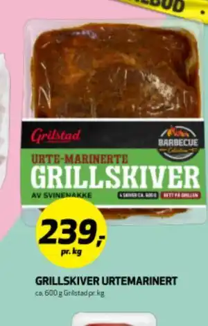 Bunnpris GRILLSKIVER URTEMARINERT tilbud