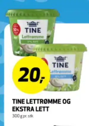 Bunnpris TINE LETTRØMME OG EKSTRA LETT tilbud