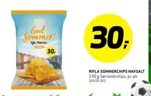 Bunnpris RIFLA SOMMERCHIPS HAVSALT tilbud