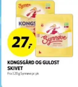 Bunnpris KONGSGÅRD OG GULOST SKIVET tilbud