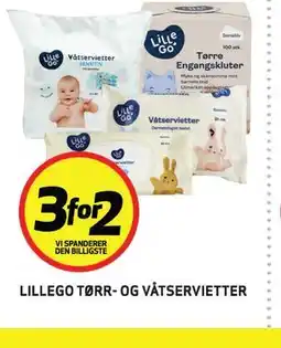 Bunnpris LILLEGO TØRR- OG VÅTSERVIETTER tilbud