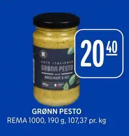 Rema 1000 GRØNN PESTO tilbud