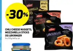 Bunnpris CHILI CHEESE NUGGETS, MOZZARELLA STICKS OG LØKRINGER tilbud