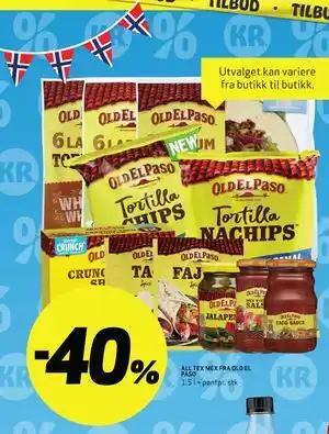 Bunnpris ALL TEX MEX FRA OLD EL PASO tilbud