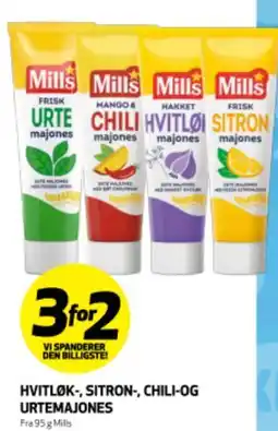Bunnpris HVITLØK-, SITRON-, CHILI- OG URTEMAJONES tilbud