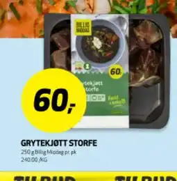 Bunnpris GRYTEKJØTT STORFE tilbud