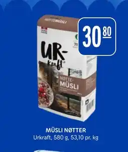 Rema 1000 MÜSLI NØTTER tilbud