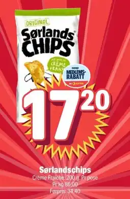 Coop Extra Sørlandschips tilbud