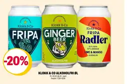 Coop Extra Klokk & co alkoholfri øl tilbud