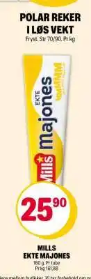Coop Extra MILLS EKTE MAJONES tilbud