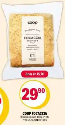 Coop Extra COOP FOCACCIA tilbud