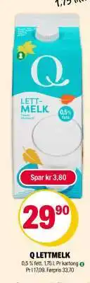 Coop Extra Q LETTMELK tilbud