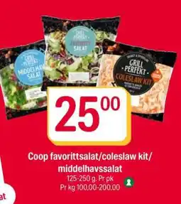 Coop Extra Coop favorittsalat/coleslaw kit/middelhavssalat tilbud