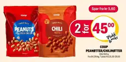 Coop Extra COOP PEANØTTER/CHILINØTTER tilbud